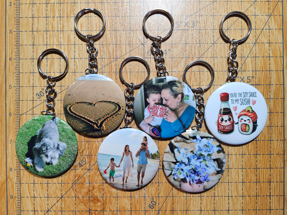 Custom 2.25" Circle Key Chain